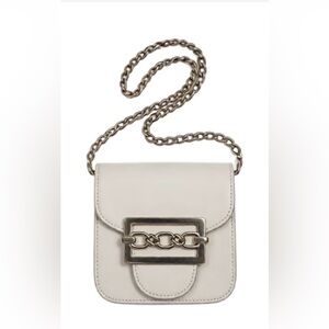 White Gold Chain Strap Mini Bag